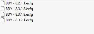 BDY ecfg files